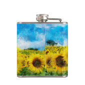 ヒマワリの絵を描くこと フラスク (裏面)