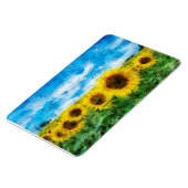 ヒマワリの絵を描くこと マグネット (左側)