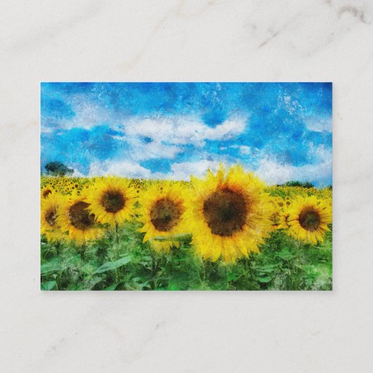 ヒマワリの絵を描くこと 名刺 (裏面)