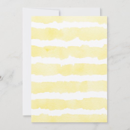 ヒマワリの緑の白い黄色の女の子の赤ちゃんシャワー 招待状 (裏面)