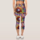 ヒマワリの色のレギンス カプリレギンス (裏面)