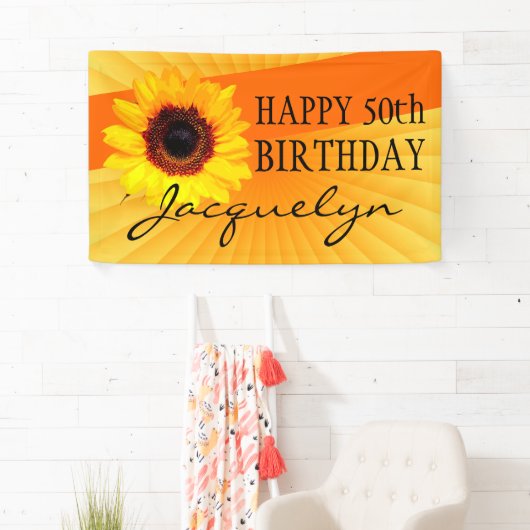 ヒマワリの花だけ + あなたのbackgr。 及びアイディア 横断幕 (インサイチュ)