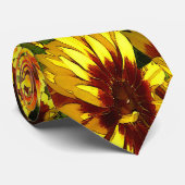 ヒマワリの花のタイ ネクタイ (ロール)