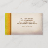 ヒマワリの花のヴィンテージの名刺 名刺 (裏面)