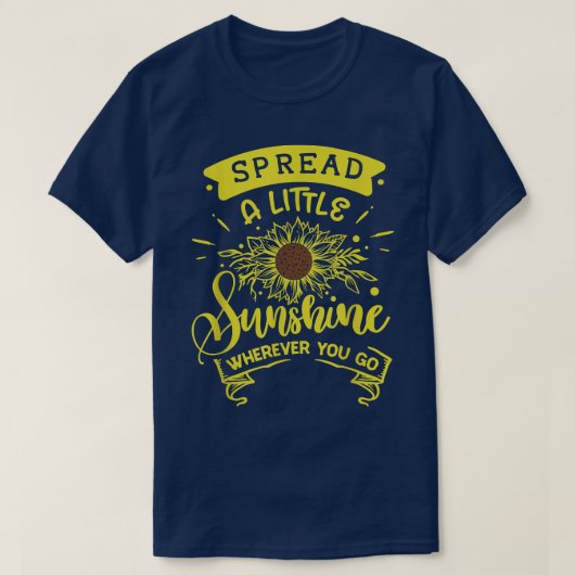 ヒマワリの花の太陽の女性は女の子を自由に Tシャツ (デザイン正面)