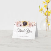 ヒマワリの花束の結婚式のサンキューカード カード (黄色い花)