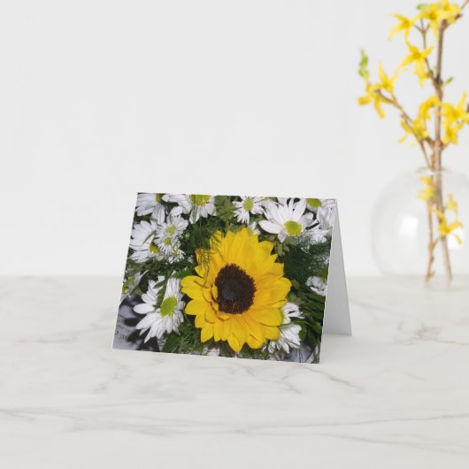 ヒマワリの花束 カード (黄色い花)