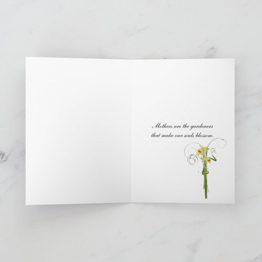 ヒマワリの花束 カード (内部)