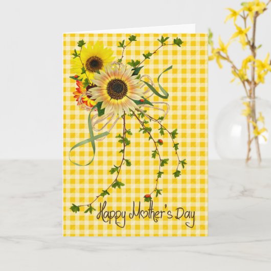 ヒマワリの花束 カード (黄色い花)
