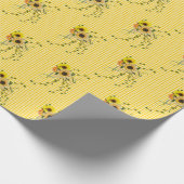 ヒマワリの花束 ラッピングペーパー (角)