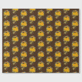 ヒマワリの花束 ラッピングペーパー (フラット)