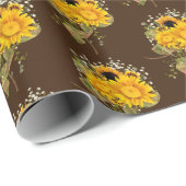 ヒマワリの花束 ラッピングペーパー (ロールコーナー)
