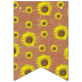 ヒマワリの茶色および黄色のパーティーの旗を祝って下さい バンティングフラッグ (第1の旗)