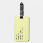 ヒマワリの荷物のラベル旅行ギフト ラゲッジタグ (裏面縦)