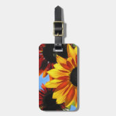 ヒマワリの荷物のラベル ラゲッジタグ (正面縦)