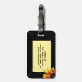 ヒマワリの荷物のラベル ラゲッジタグ (裏面縦)