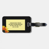 ヒマワリの荷物のラベル ラゲッジタグ (裏面横)