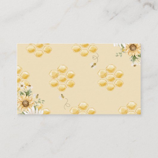 ヒマワリの蜂蜜はママの腹の大きさ エンクロージャーカード (裏面)