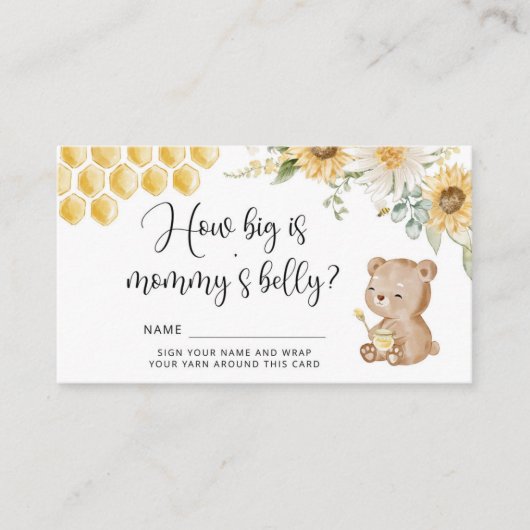 ヒマワリの蜂蜜はママの腹の大きさ エンクロージャーカード (正面)