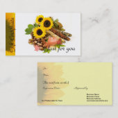 ヒマワリの蝋燭のくつろぎ|のスパのマッサージのセラピー 割引カード (正面/裏面)