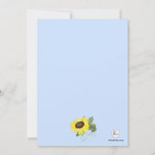 ヒマワリの角の招待状 招待状 (裏面)