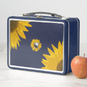 ヒマワリの豚ver2王室のダークブルー メタルランチボックス (インサイチュ)
