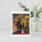 ヒマワリの郵便はがき ポストカード (スタンド正面)