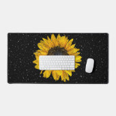 ヒマワリの雨粒 デスクマット (キーボード&マウス)