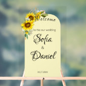 ヒマワリの黄色いアーエレガントチ アクリルサイン (ニュートラル)