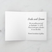 ヒマワリの黄色い結婚式が日付を救う 案内状 (内部)