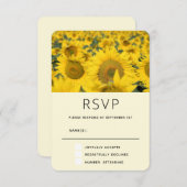 ヒマワリの黄色い野 出欠カード (正面/裏面)
