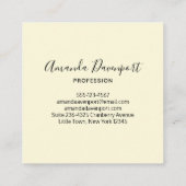 ヒマワリの黄色のフィールド写真 スクエア名刺 (裏面)