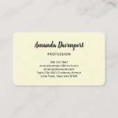 ヒマワリの黄色のフィールド写真 名刺 (裏面)