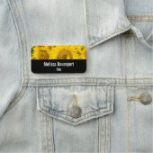 ヒマワリの黄色のフィールド写真 名札 (インサイチュ)