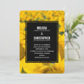 ヒマワリの黄色結婚い野 招待状 (スタンド正面)