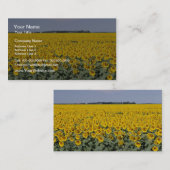 ヒマワリの黄金色の野原、マニトバの花 名刺 (正面/裏面)
