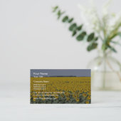 ヒマワリの黄金色の野原、マニトバの花 名刺 (スタンド正面)