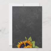 ヒマワリの黒板の秋の赤ちゃんシャワー 招待状 (裏面)