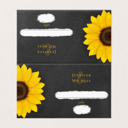 ヒマワリの黒板田舎結婚式 (外部フラット)