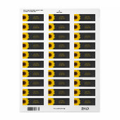 ヒマワリの黒板素朴なフローラ ラベル (フルシート)