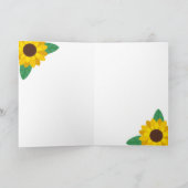 ヒマワリのOnederfulの誕生日の第1誕生日 カード (内部)