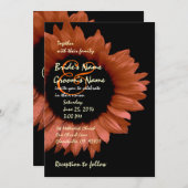 ヒマワリのVer 007結婚を収穫 招待状 (正面/裏面)