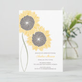ヒマワリはまたはパーティの招待状沢山与えます 招待状 (スタンド正面)