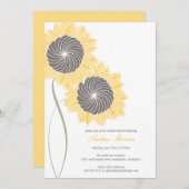 ヒマワリはまたはパーティの招待状沢山与えます 招待状 (正面/裏面)