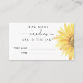 ヒマワリはキャンディーのエンクロージャカードの数を推測する エンクロージャーカード (正面)