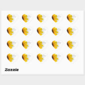 ヒマワリはハートの結婚式の引き出物のステッカー感謝していしています ハートシール (シート)