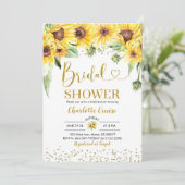 ヒマワリはブロンドの女の子の赤ちゃんシャワーの途中にある 招待状 (スタンド正面)