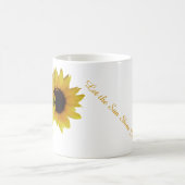 ヒマワリはマグの明るく黄色いヒマワリのコップをすくいます コーヒーマグカップ (中央)