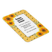 ヒマワリはミツバチが新居を動かす マグネット (右側)