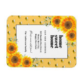 ヒマワリはミツバチが新居を動かす マグネット (横)